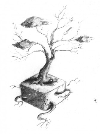 Ilustración en grafito. Colaboracion para libro "Sincericidio"