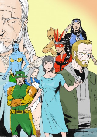 Ilustración para portada. Colaboración para Mitomano comics